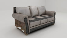 将图片加载到图库查看器,Split Rail 8 Foot 3 Cushion Western Cowhide Sofa