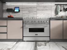 将图片加载到图库查看器,ZLINE 36 in. 4.6 cu. ft. Dual Fuel Range with Gas Stove and Electric Oven in Stainless Steel (RA36)