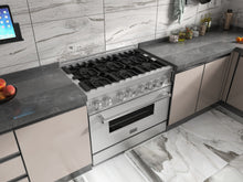 将图片加载到图库查看器,ZLINE 36 in. 4.6 cu. ft. Dual Fuel Range with Gas Stove and Electric Oven in Stainless Steel (RA36)