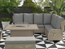 将图片加载到图库查看器,Skylar 2B Casual Dining Corner Sofa Set with Firepit Table
