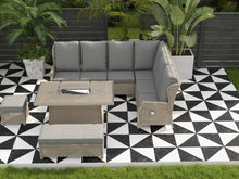 将图片加载到图库查看器,Skylar 2B Casual Dining Corner Sofa Set with Firepit Table