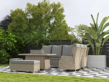 将图片加载到图库查看器,Skylar 2B Casual Dining Corner Sofa Set with Firepit Table