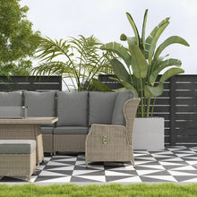 将图片加载到图库查看器,Skylar 2B Casual Dining Corner Sofa Set with Firepit Table