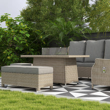 将图片加载到图库查看器,Skylar 2B Casual Dining Corner Sofa Set with Firepit Table