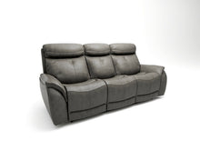 将图片加载到图库查看器,Echo Gray Leather Power Sofa w/Power Adjustable Headrests