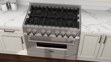 将图片加载到图库查看器，ZLINE 36 in. 4.6 cu. ft. Dual Fuel Range with Gas Stove and Electric Oven in Stainless Steel (RA36)
